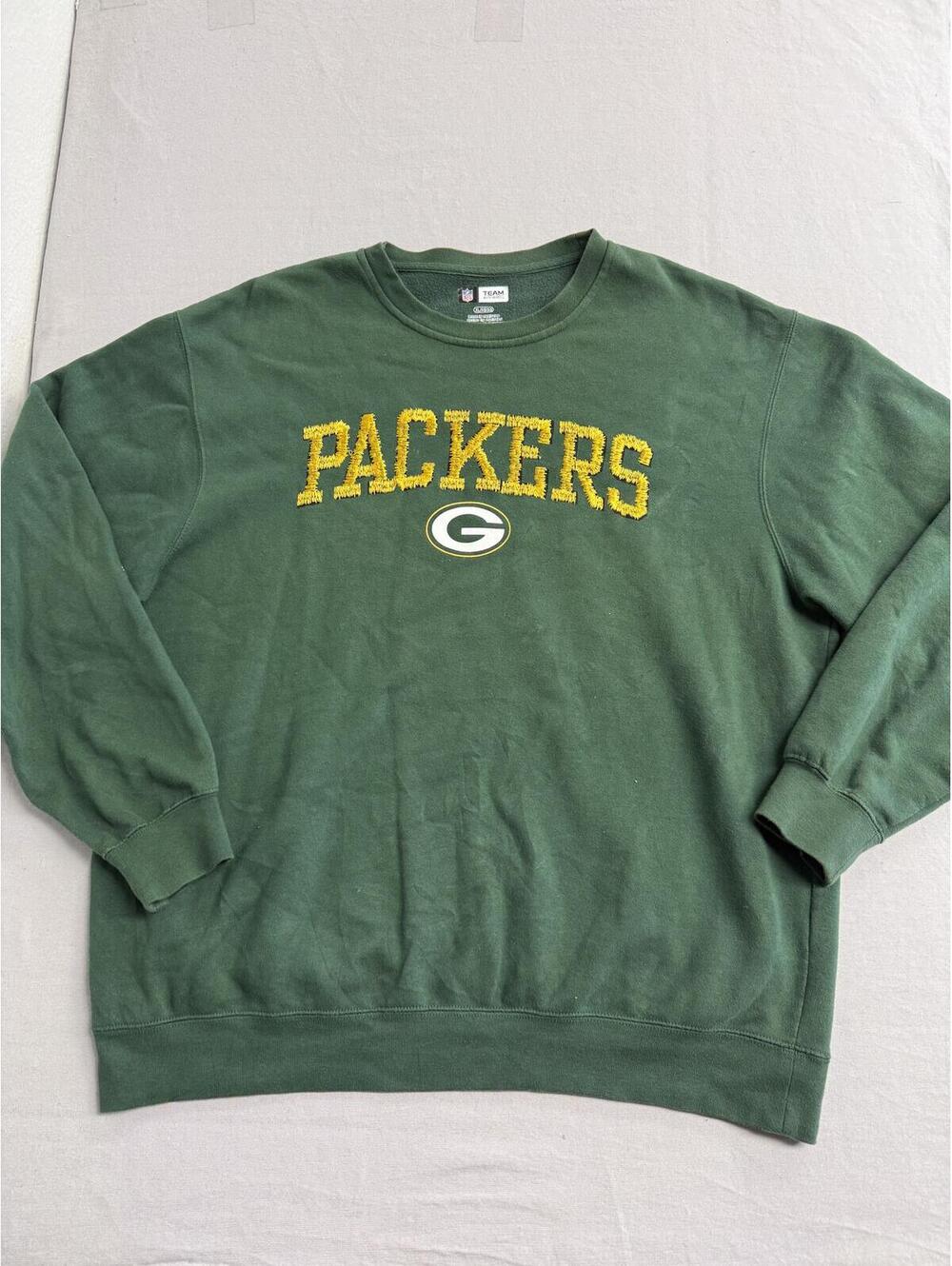 NFL Green Bay Packers Crewneck - Embroidered Green G Logo XL